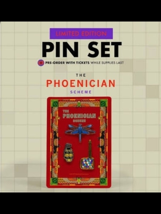 The Phoenician Scheme Accessories - Limited Edition "The Phoenician Scheme" Pin Set ( 2 Packs Pins)